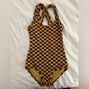 Arq Organic Cotton Bodysuit Checkerboard XS